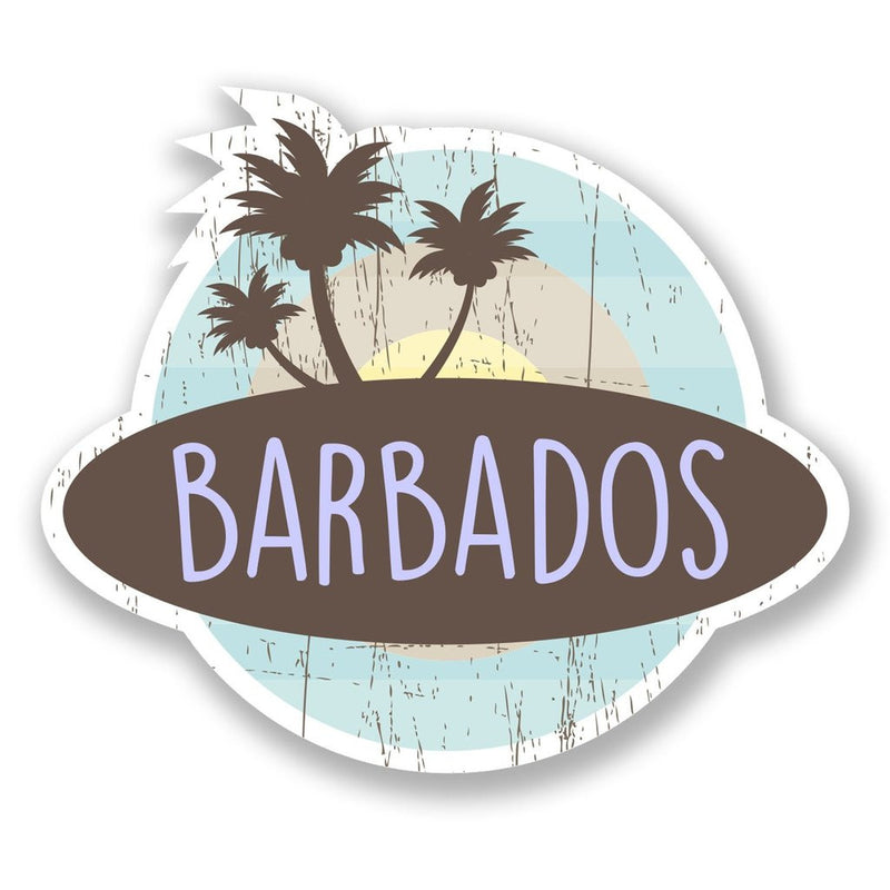 2 x Barbados Caribbean Vinyl Sticker