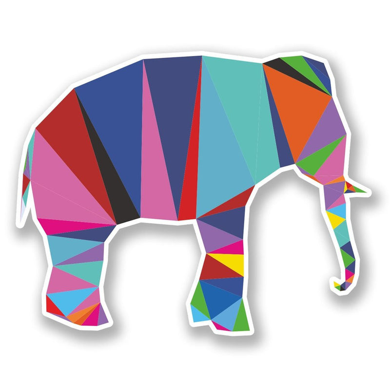 2 x Cool Elephant Vinyl Sticker