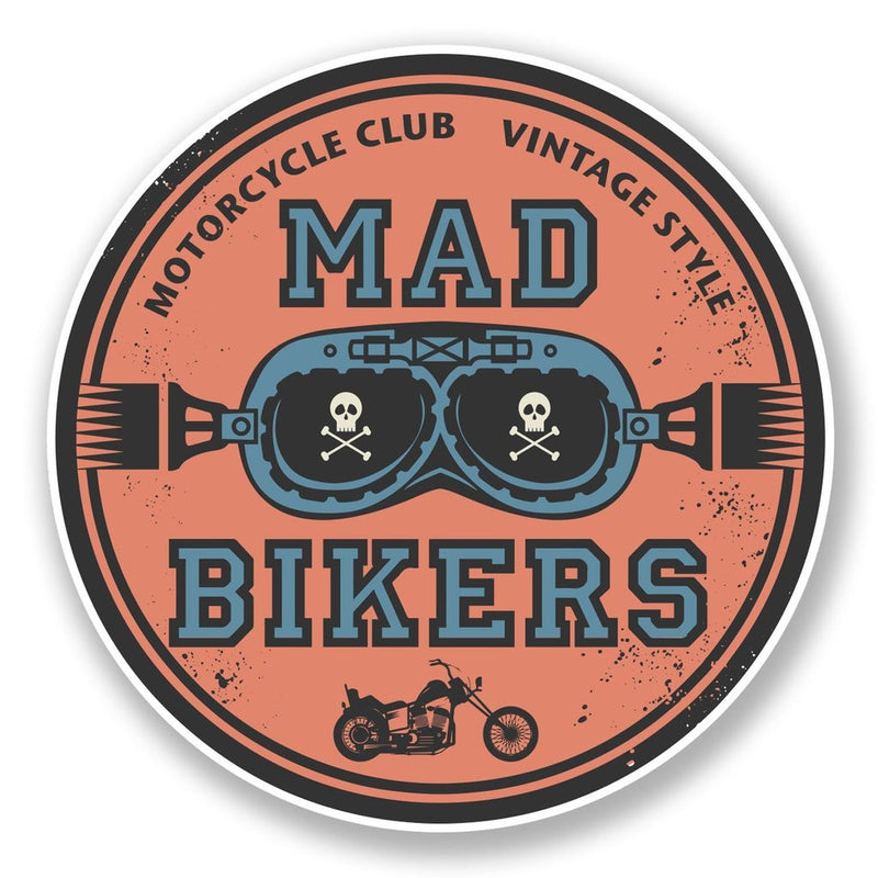 2 x Biker Vinyl Sticker