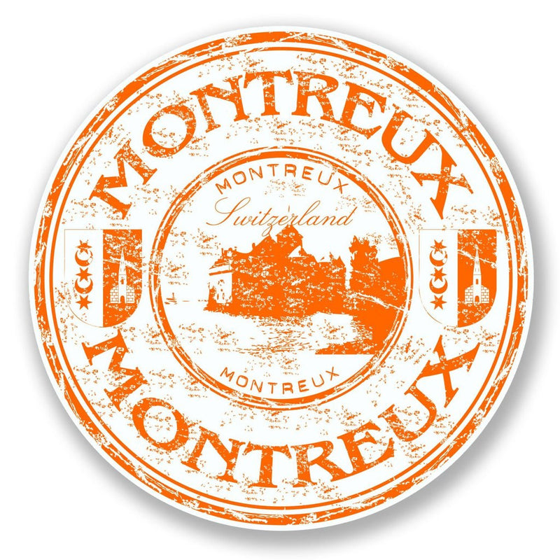 2 x Montreux Switzerland Vinyl Sticker