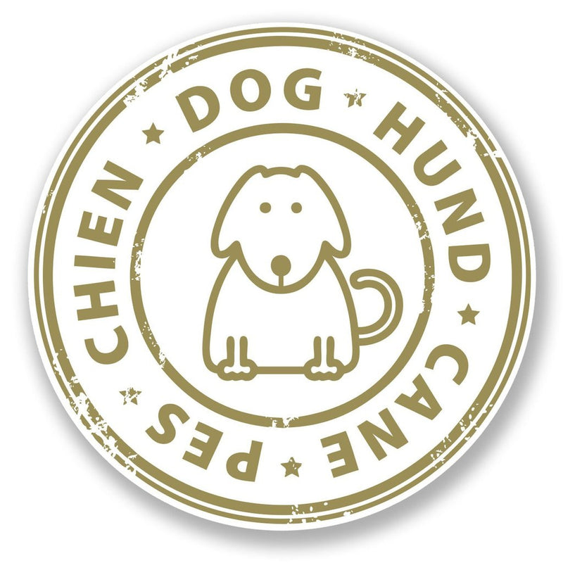 2 x Dog Hund Cane Pes Chien Vinyl Sticker