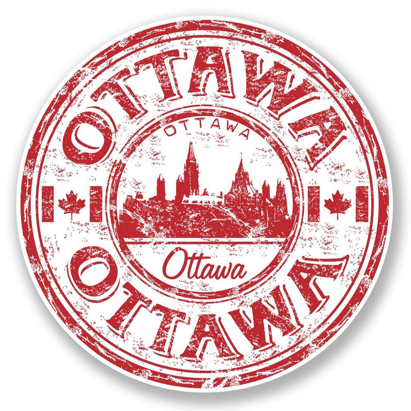 2 x Ottawa Canada Vinyl Sticker