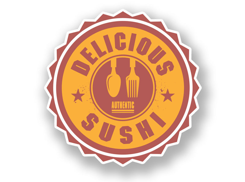 2 x Authentic Delicious Sushi Vinyl Sticker