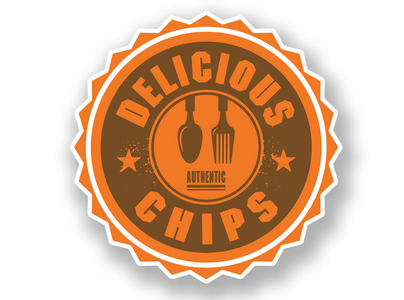 2 x Authentic Delicious Chips Vinyl Sticker