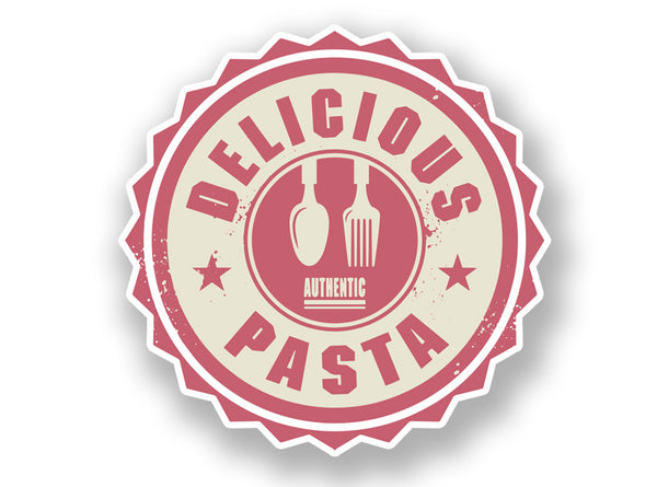 2 x Authentic Delicious Pasta Vinyl Sticker #7009