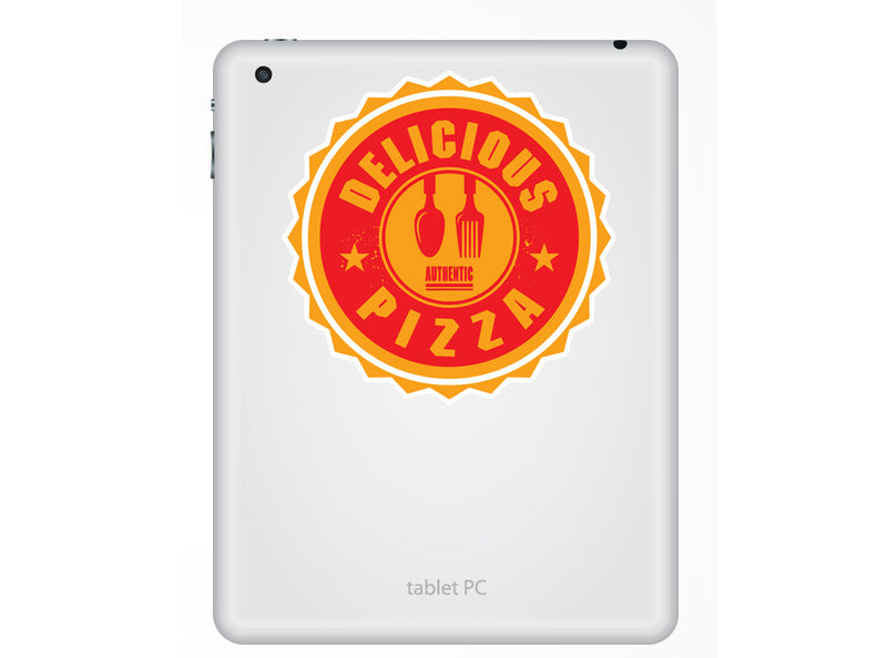 2 x Authentic Delicious Pizza Vinyl Sticker