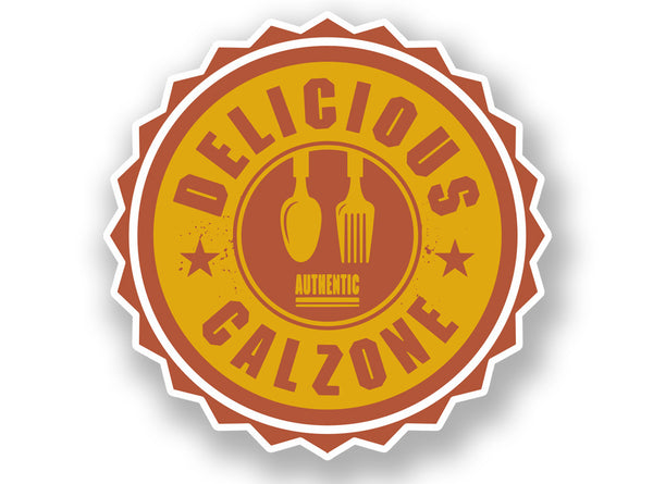 2 x Authentic Delicious Calzone Vinyl Sticker #7016
