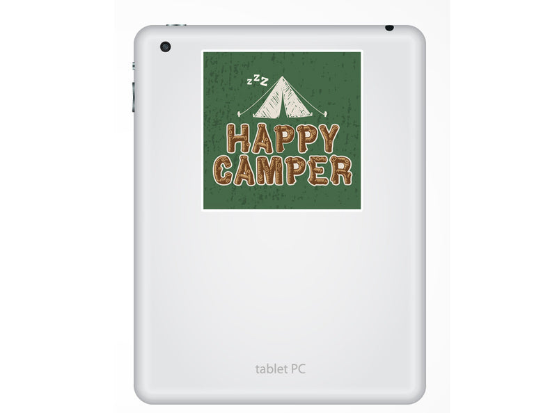 2 x Happy Camper Vinyl Sticker