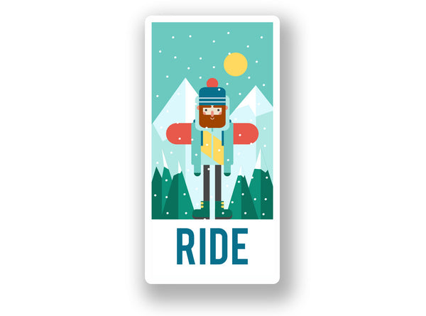 2 x Ride Snowboarding Vinyl Sticker #7025