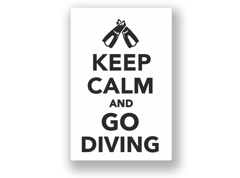 2 x Keep Calm and Go Diving Vinyl Sticker