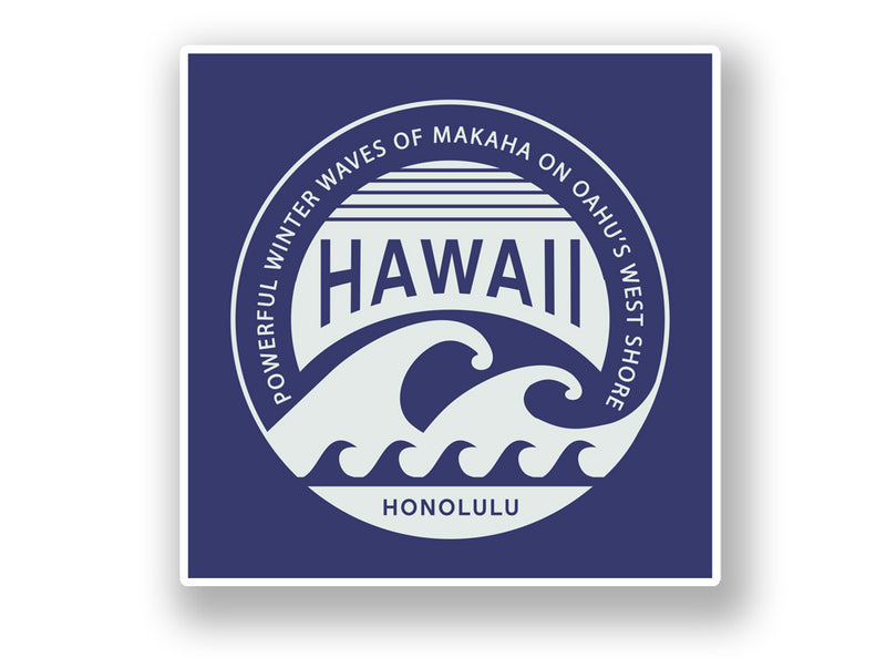 2 x Hawaii Honolulu Vinyl Sticker Surf Surfing
