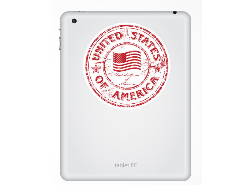 2 x United States of America Vinyl Sticker Travel Luggage USA