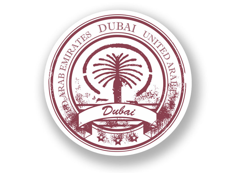 2 x Dubai United Arab Emirates Vinyl Sticker Travel Luggage