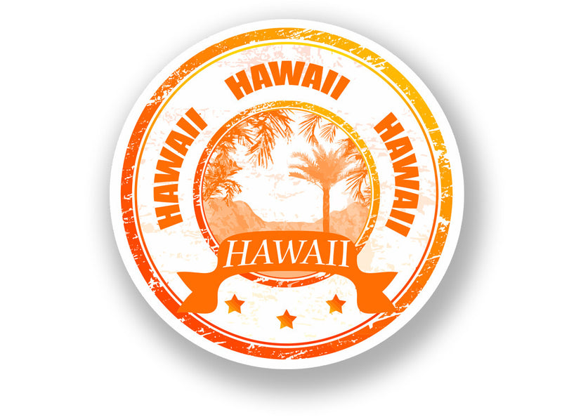 2 x Hawaii Vinyl Sticker Travel Luggage USA