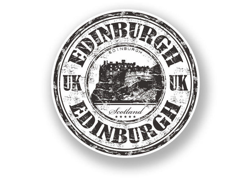 2 x Edinburgh Vinyl Sticker Travel Luggage UK