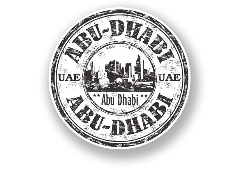 2 x Abu Dhabi United Arab Emirates Vinyl Sticker Travel Luggage