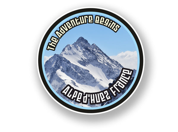 2 x Alpe d'Huez France Vinyl Sticker Travel Mountain Ski Snowboard #7106