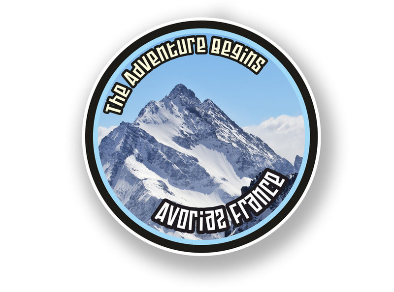 2 x Avoriaz France Vinyl Sticker Travel Mountain Ski Snowboard