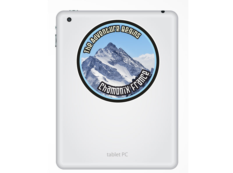 2 x Chamonix France Vinyl Sticker Travel Mountain Ski Snowboard