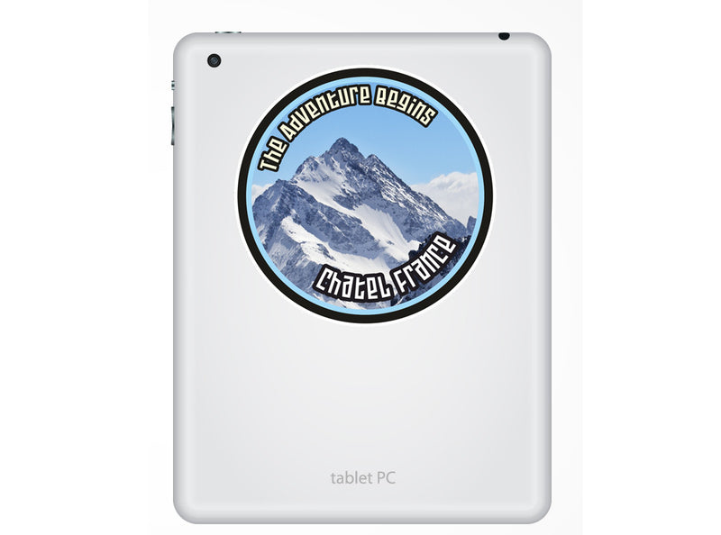 2 x Chatel France Vinyl Sticker Travel Mountain Ski Snowboard