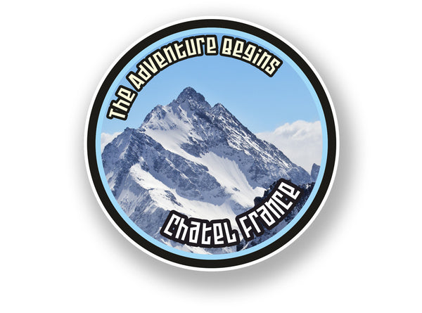 2 x Chatel France Vinyl Sticker Travel Mountain Ski Snowboard #7109