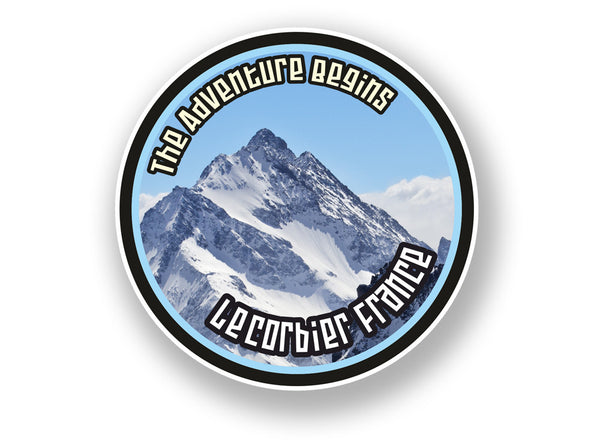 2 x Le Corbier France Vinyl Sticker Travel Mountain Ski Snowboard #7118