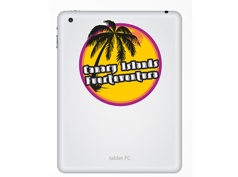 2 x Fuerteventura Sunset Vinyl Sticker Travel Luggage Beach