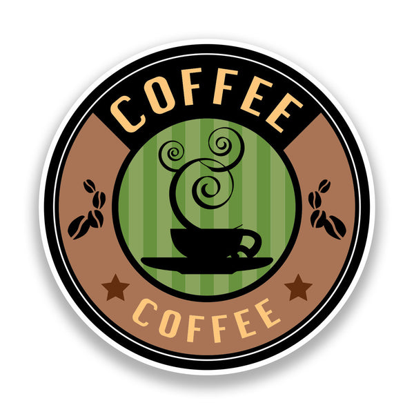 2 x Coffee Vinyl Sticker Cappuccino Espresso Mocha #7148