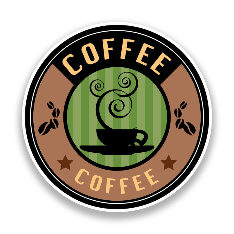 2 x Coffee Vinyl Sticker Cappuccino Espresso Mocha