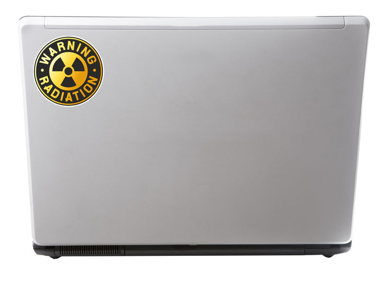 2 x Warning Radiation Vinyl Sticker Sign Radioactive