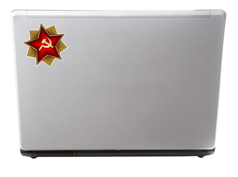 2 x Communist Symbolism Star Vinyl Sticker Travel Luggage