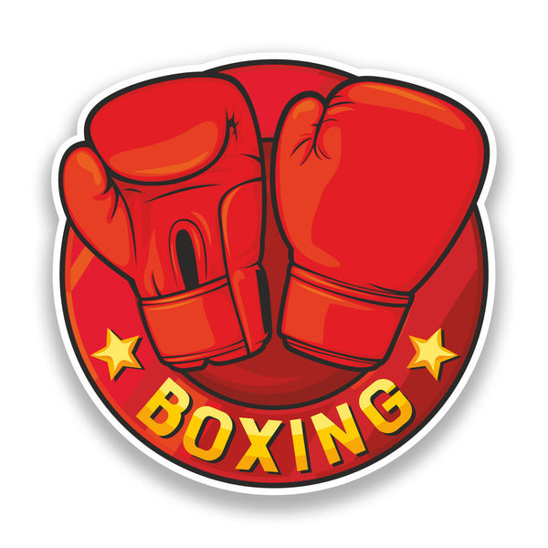 2 x Boxing Gloves Vinyl Stickers Sports #7154