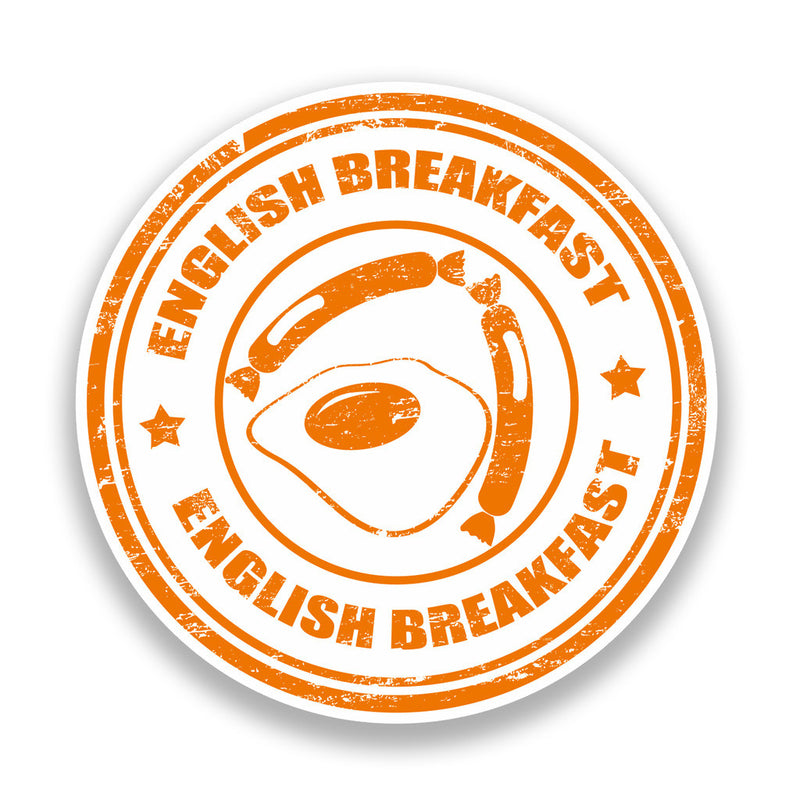 2 x English Breakfast Vinyl Stickers Food Restaurant