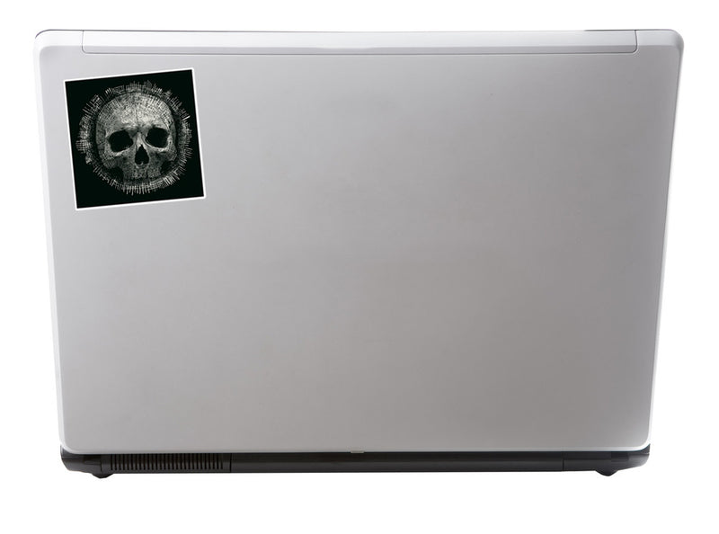 2 x Skull Vinyl Stickers Halloween Scary Horror
