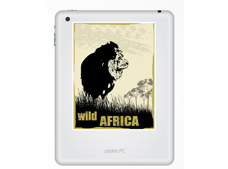2 x Wild Africa Vinyl Stickers Lion