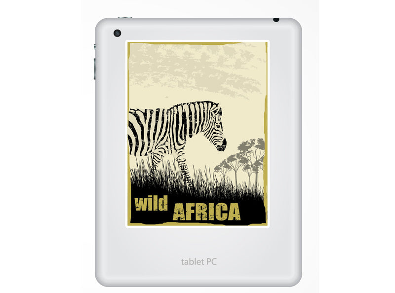 2 x Wild Africa Vinyl Stickers Zebra