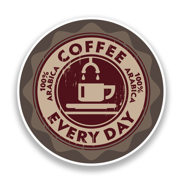 2 x Coffee 100% Arabica Vinyl Stickers Shop Decoration #7231