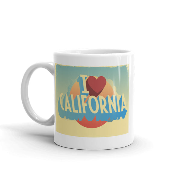 I Love California Vintage High Quality 10oz Coffee Tea Mug #7252