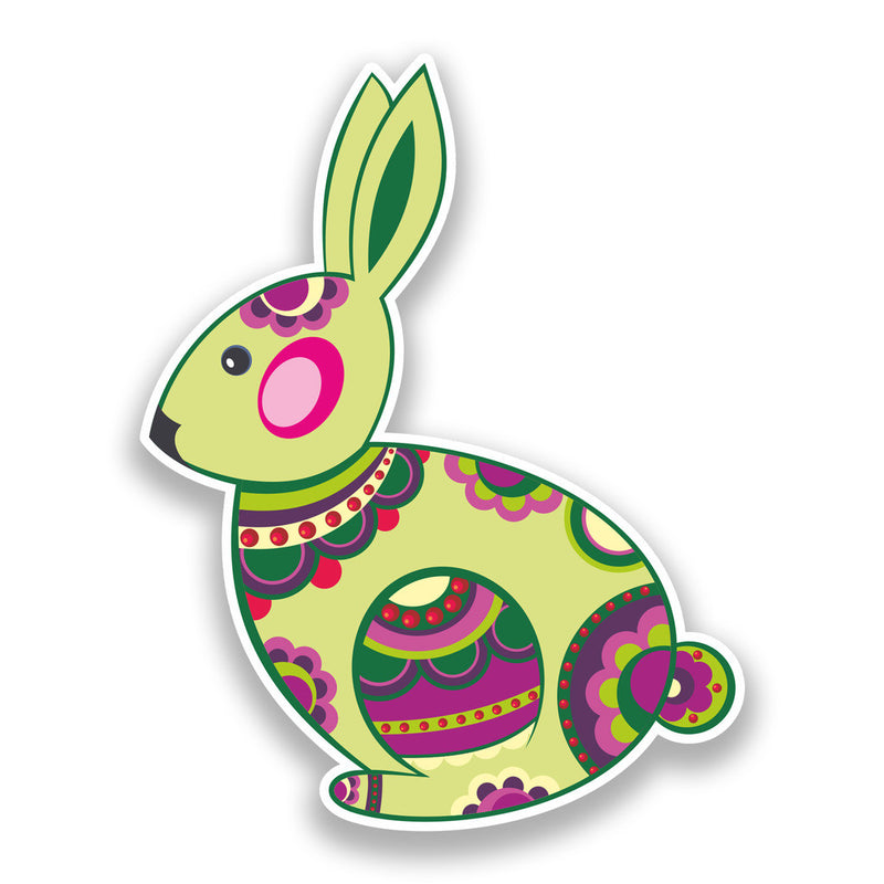 2 x Easter Rabbit Vinyl Stickers Holidays Decoration
