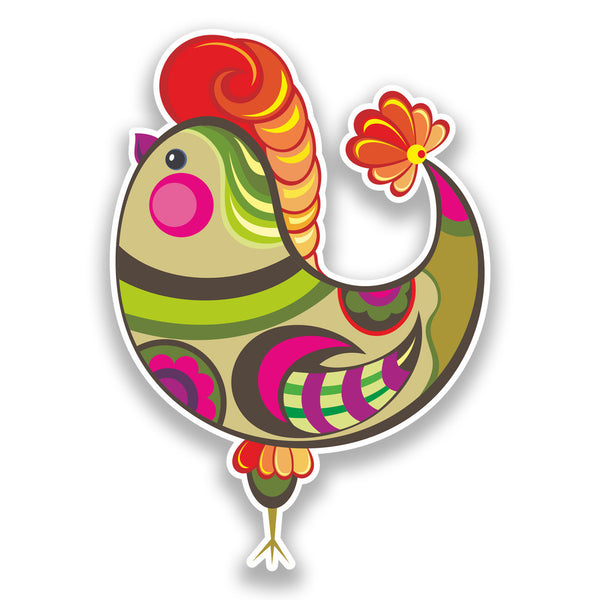 2 x Easter Chicken Vinyl Stickers Holidays Decoration #7307