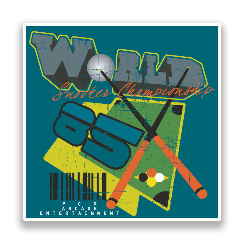 2 x World Snooker Championship 1985 Vinyl Stickers