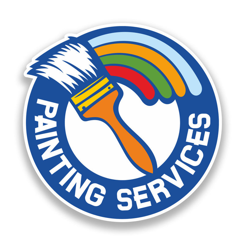 2 x Panting Services Vinyl Stickers Business Freelance