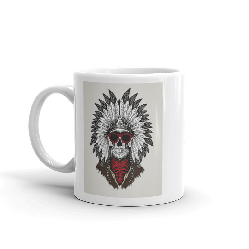 Native American Skull Headdress High Quality 10oz Coffee Tea Mug