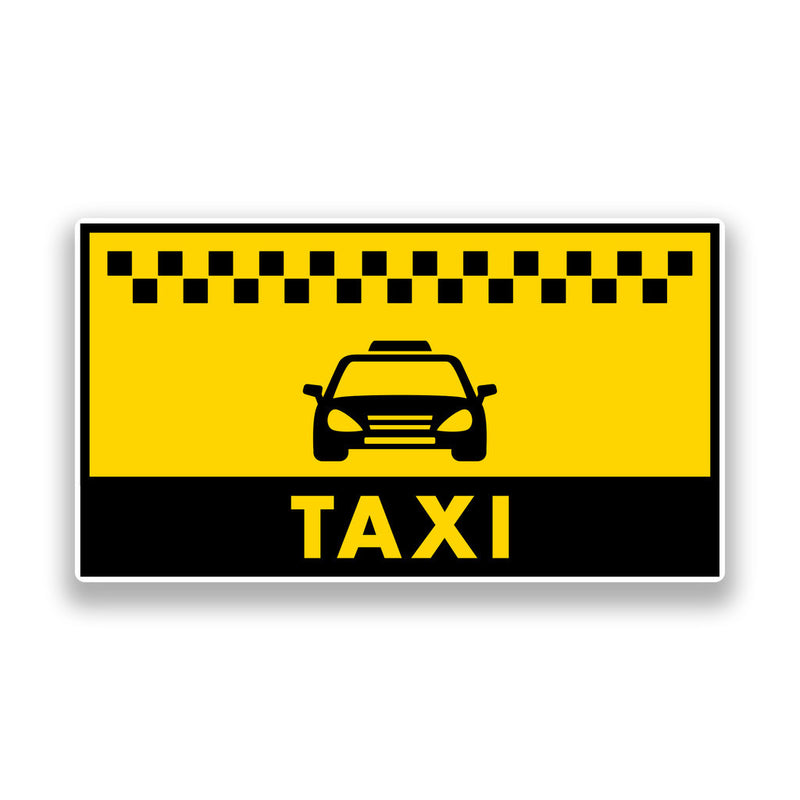 2 x Taxi Vinyl Stickers Business Travel