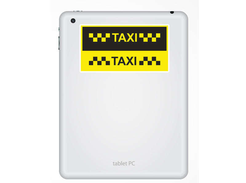 2 x Taxi Vinyl Stickers Business Travel