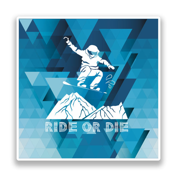 2 x Snowboarding Vinyl Stickers Extreme Thrill Seeker Travel Mountains #7345