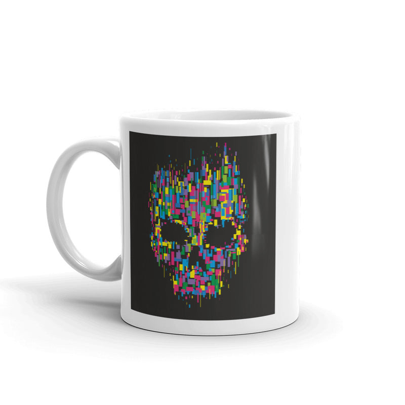 Pixelated Skull High Quality 10oz Coffee Tea Mug