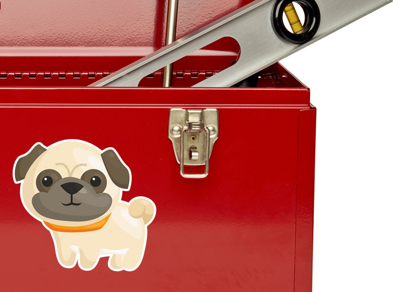 2 x Pug Vinyl Stickers Animals Dogs Travel Luggage