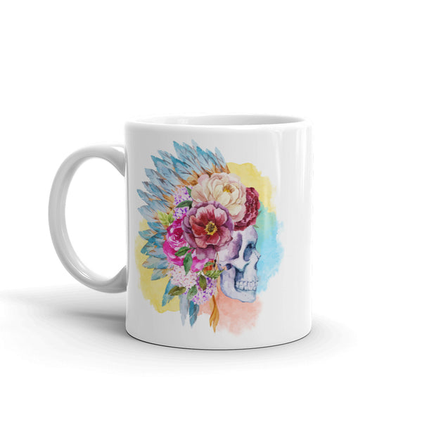 Beautiful Watercolour Skull High Quality 10oz Coffee Tea Mug #7364