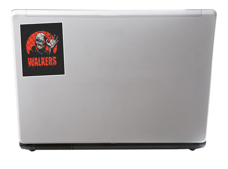 2 x Walkers Zombie Vinyl Stickers Halloween Scary Horror